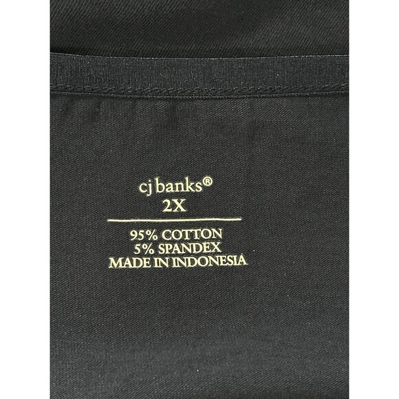 CJ Banks Camisole Plus Size 2X Sleeveless Adjustable Strap Navy Blue Lightweight - Picture 3 of 6